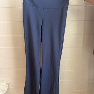 Blue High-Waisted Flare Pants
